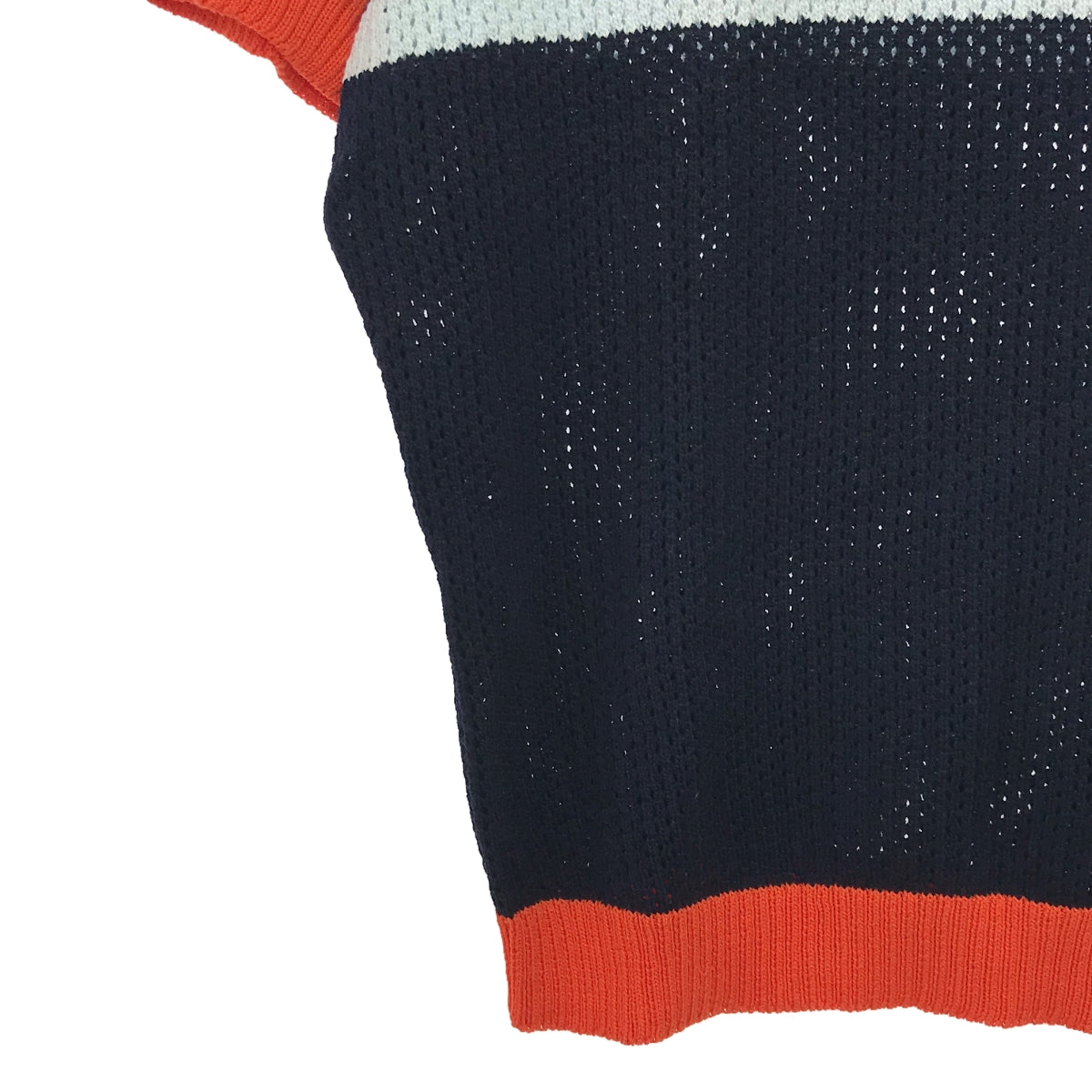 MAISON KITSUNE | Mesh Border Knit T-shirt | S | Men's