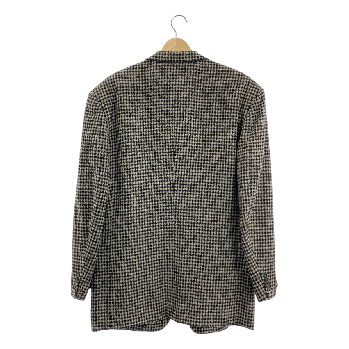 三宅一生 | 80 年代格紋西裝外套 | M 碼 | 米色/黑色 | 男款