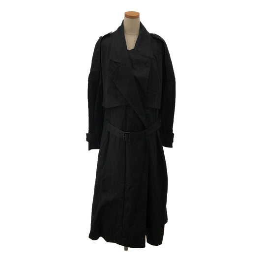 LOHEN | 2023SS | Layered lapel trench coat | 38 | Black | Women's