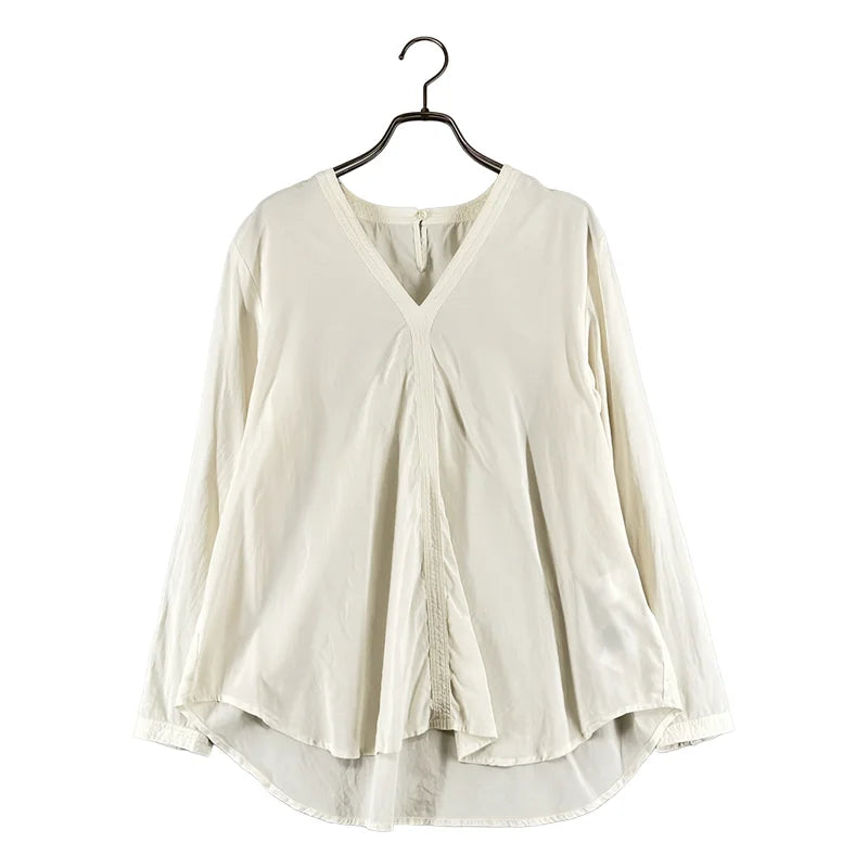 SOEJU / ソージュ | シルクストレッチVネックブラウス | M | レディース