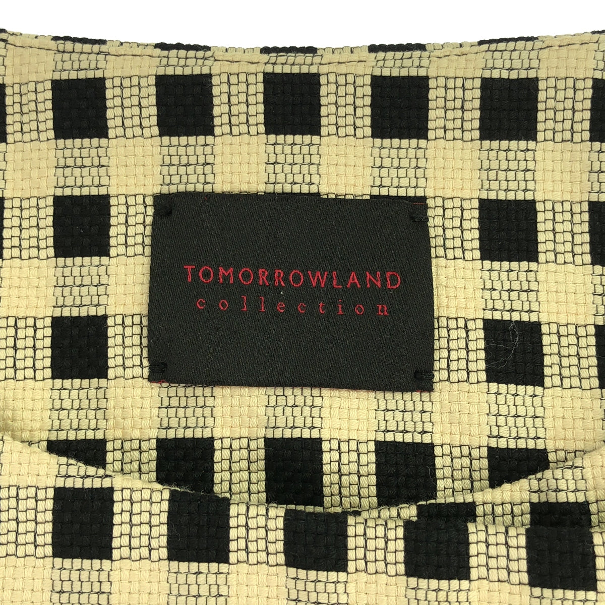 TOMORROWLAND collection | Cotton dobby shepherd check gilet jacket / fully lined | 36 | beige/black | women's