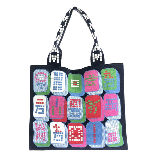 VIVIENNE TAM / Vivienne Tam | MAHJONG PRINT Mahjong Print Knit Bag |