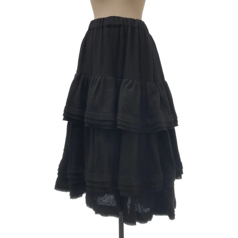 noir kei ninomiya / ノワールケイニノミヤ | 2024AW | ウール ドローストリング ギャザー ボリューム スカート / 裏地付き | S | レディース