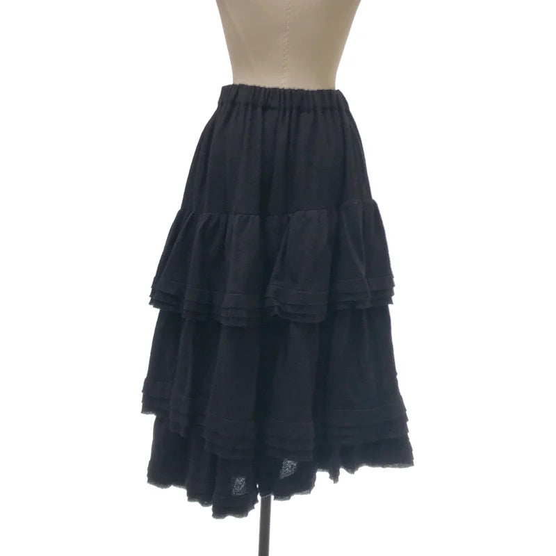 noir kei ninomiya / ノワールケイニノミヤ | 2024AW | ウール ドローストリング ギャザー ボリューム スカート / 裏地付き | S | レディース