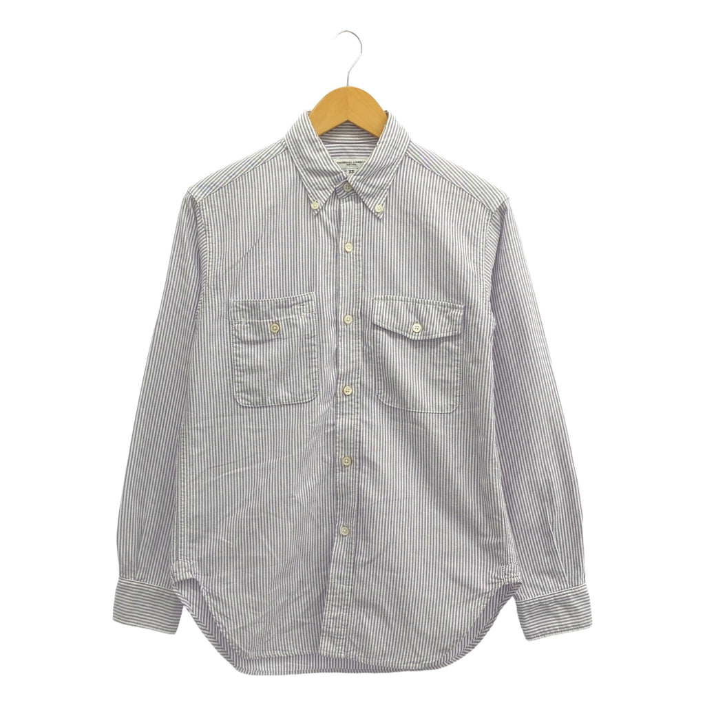 Engineered Garments / エンジニアドガーメンツ | × BEAMS PLUS USA製 19th Button Down Shirt ストライプ シャツ | XS | ホワイト/パープル | メンズ