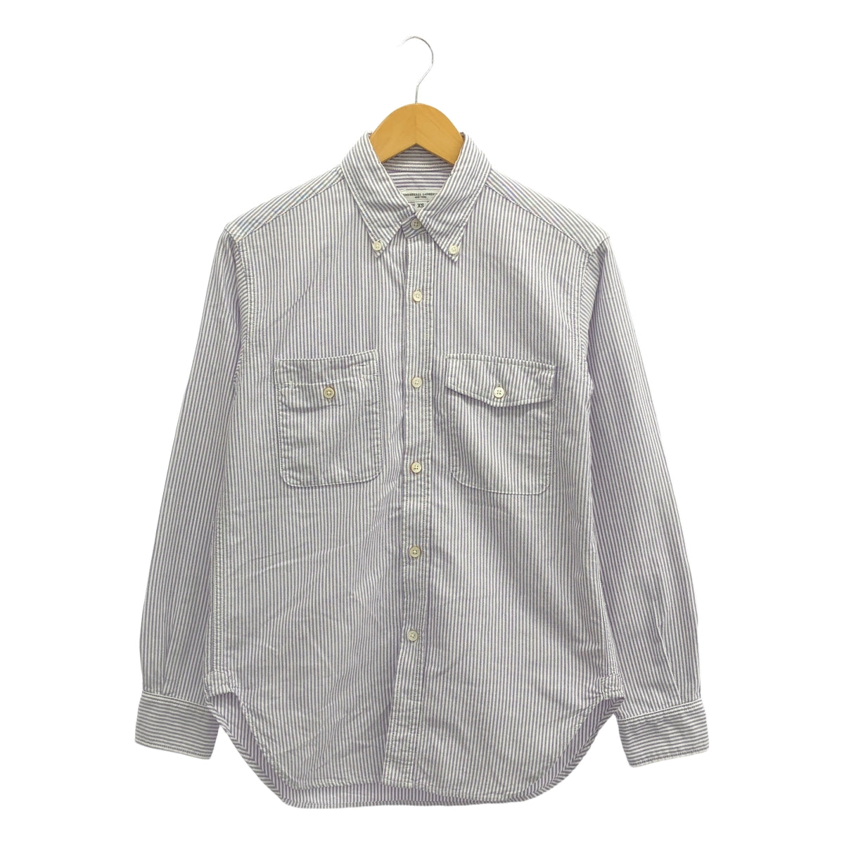 Engineered Garments / エンジニアドガーメンツ | × BEAMS PLUS USA製 19th Button Down Shirt ストライプ シャツ | XS | ホワイト/パープル | メンズ