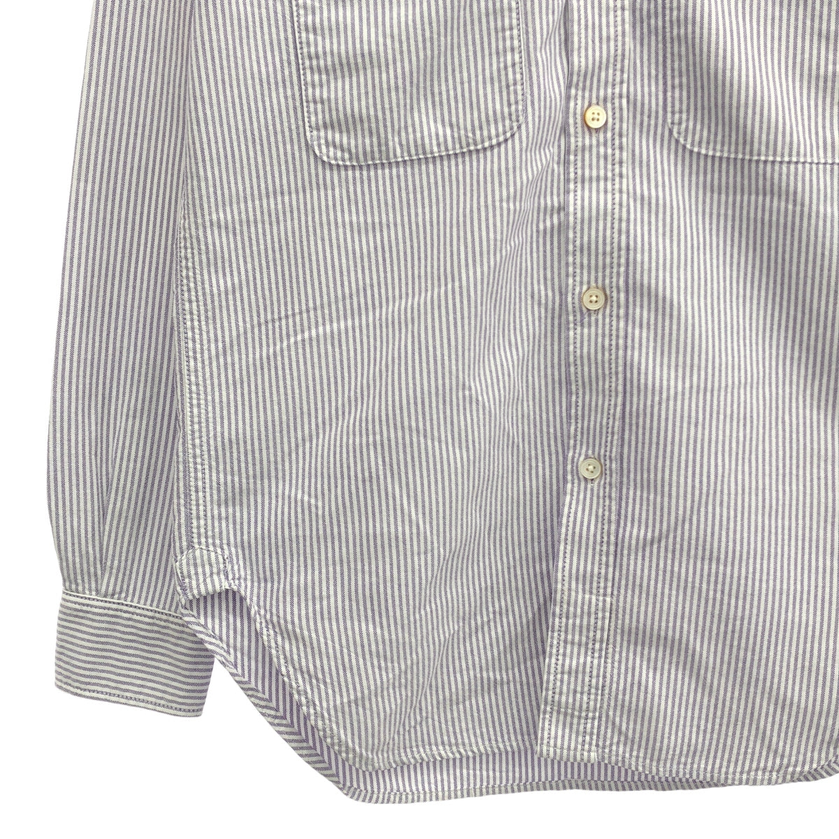 Engineered Garments / 엔지니어드 가먼츠 | × BEAMS PLUS USA 제 19th Button Down Shirt 스트라이프 셔츠 | XS | 화이트/퍼플 | 남성