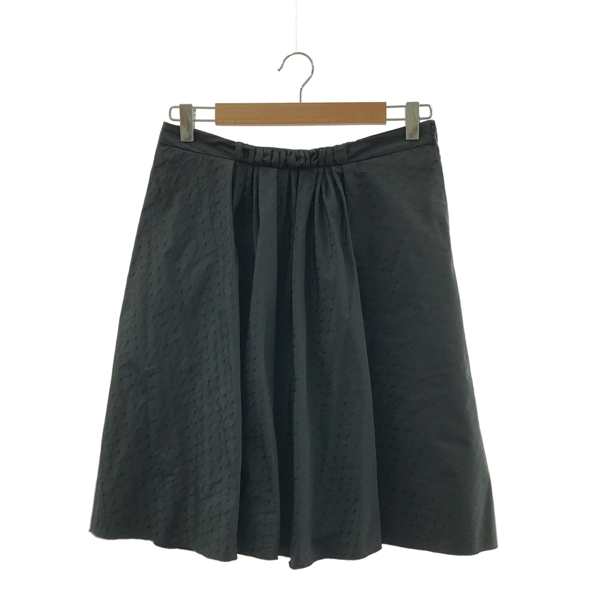 MOSCHINO / 모스키노 | 개더 볼륨 사이드 지퍼 스커트 | 40 | 여성