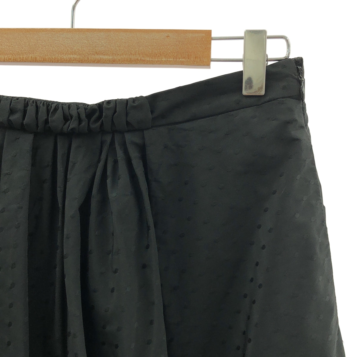 MOSCHINO / 모스키노 | 개더 볼륨 사이드 지퍼 스커트 | 40 | 여성