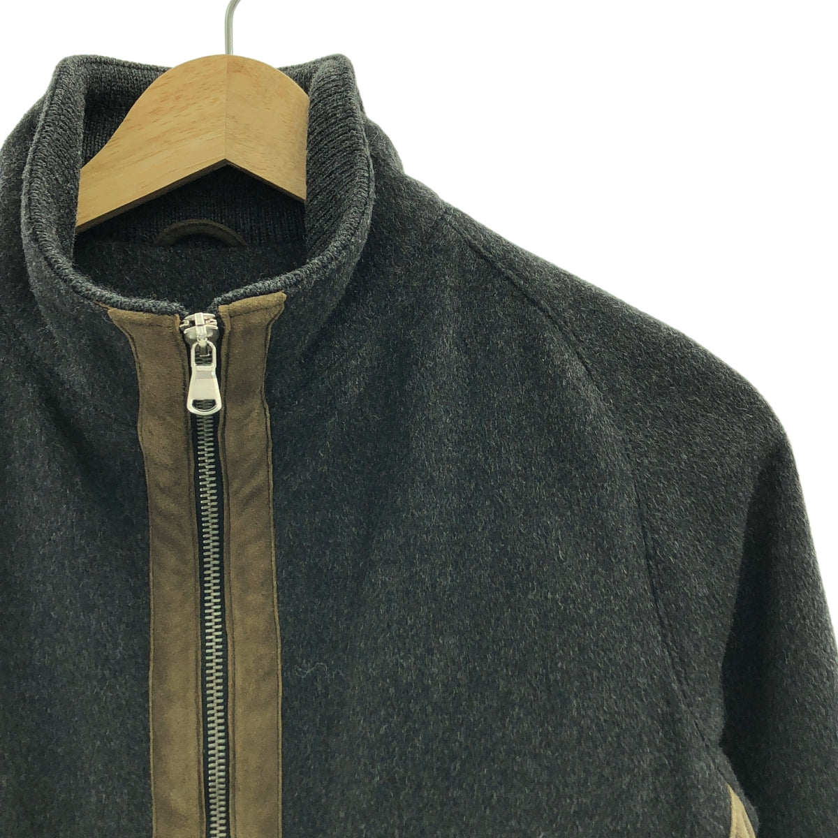 CINQUANTA / チンクワンタ | レザー切替 ブルゾン ショート ジャケット | 38 | レディース