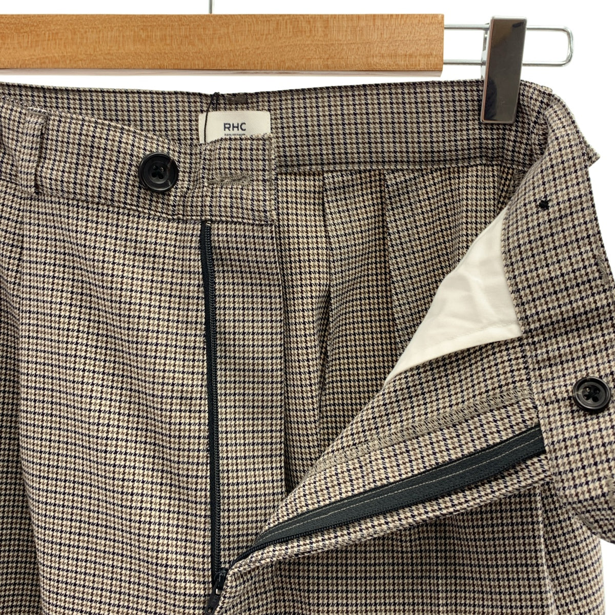 RHC Ron Herman | 槍枝俱樂部格紋褶襉褲 | S 碼 |