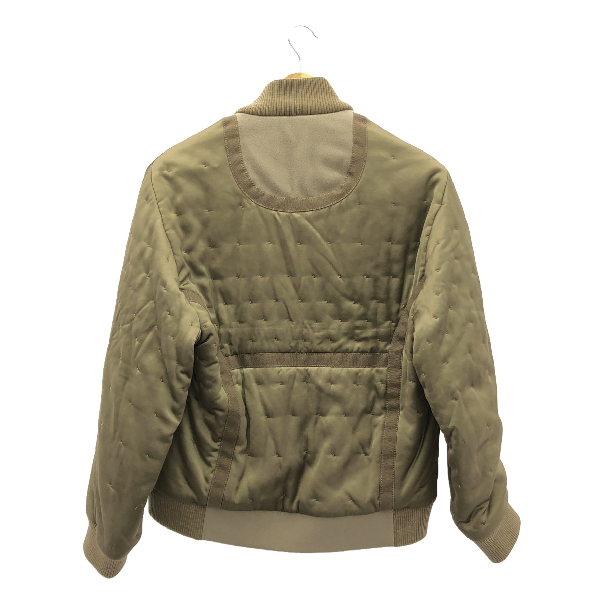 Maison Margiela / メゾンマルジェラ | 2016AW | 異素材 切替 ボンバージャケット ブルゾン / 総裏地 | 36 | ベージュ系 | レディース