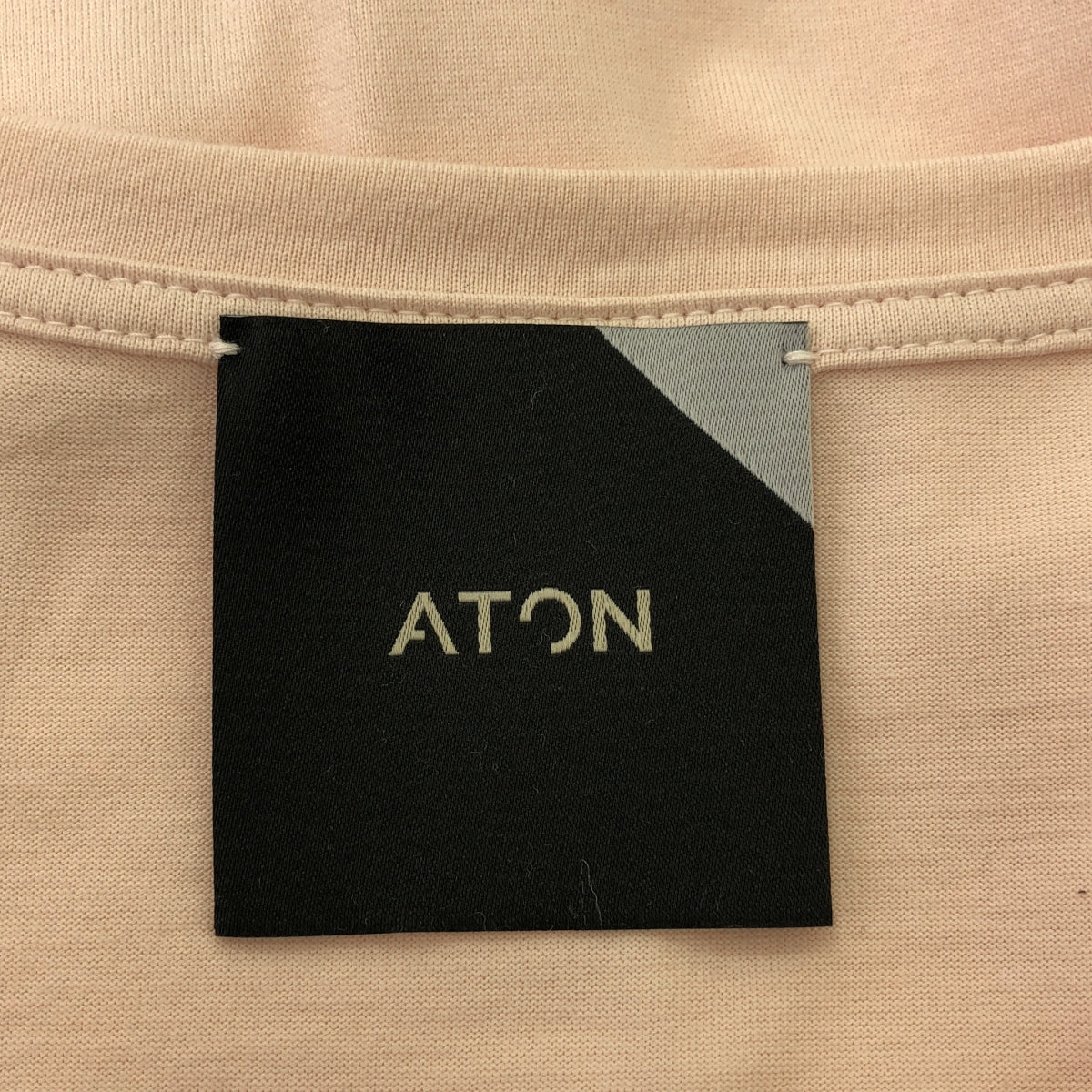ATON |圓領圓剪裁長T卹 | 02 |粉紅 |女的