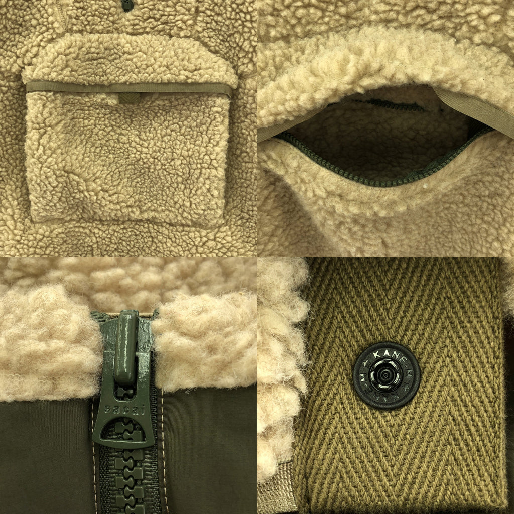 sacai / サカイ | 2023AW | Faux Shearling Pullover Jacket / ボア プルオーバー ジャケット | 1 | アイボリー | メンズ
