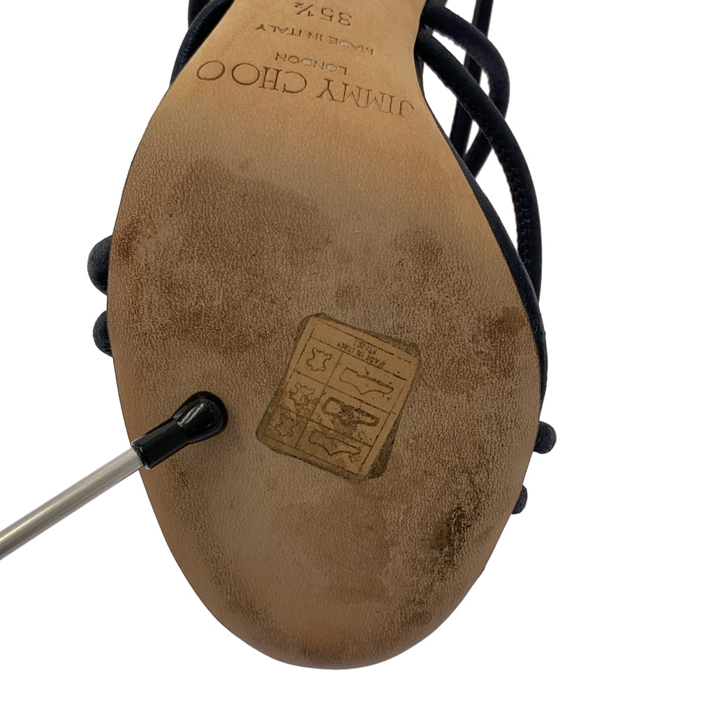 JIMMY CHOO / 지미츄 | 비쥬 장식 로고 백 Zip 힐 펌프스 | 35 1/2 | 여성