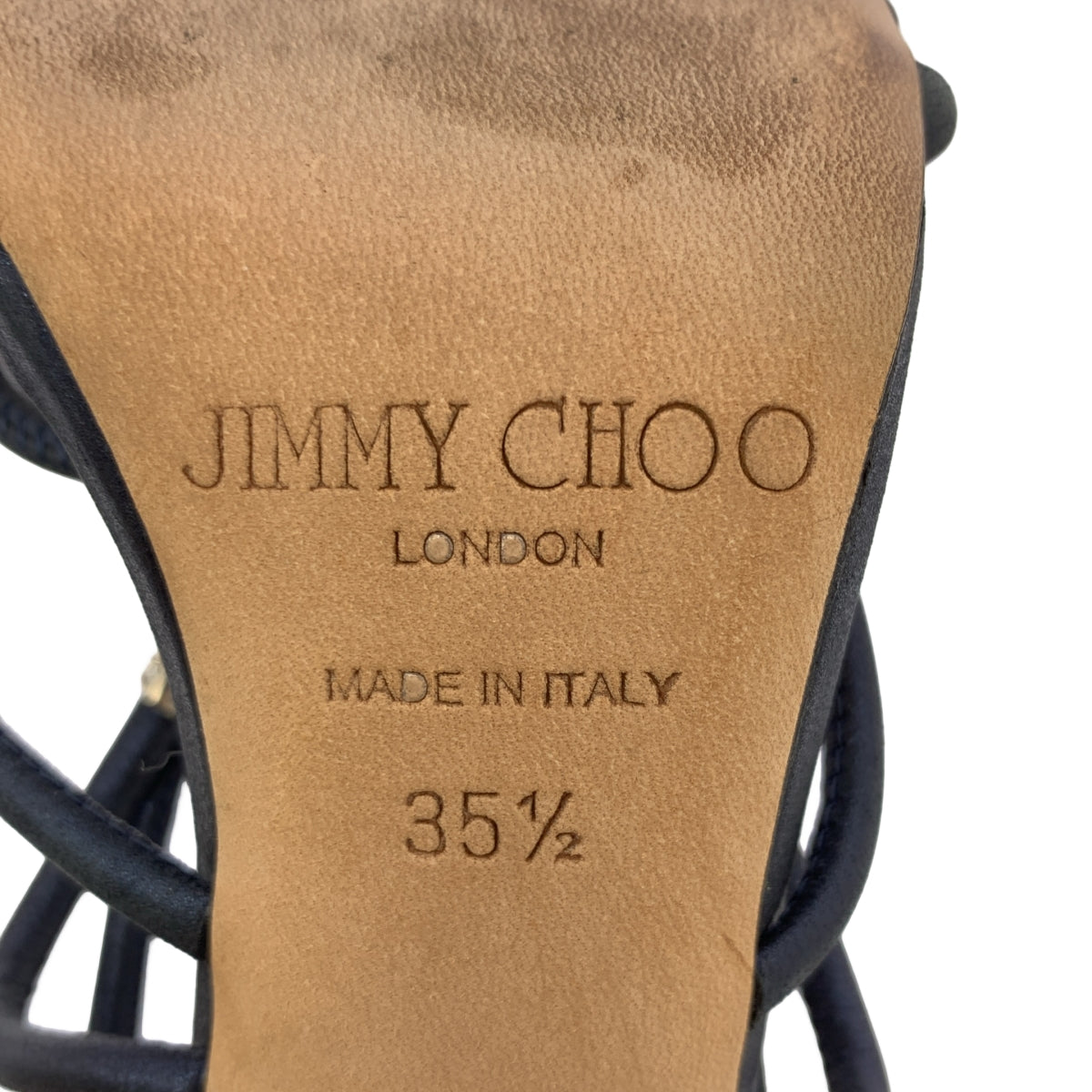 JIMMY CHOO / 지미츄 | 비쥬 장식 로고 백 Zip 힐 펌프스 | 35 1/2 | 여성