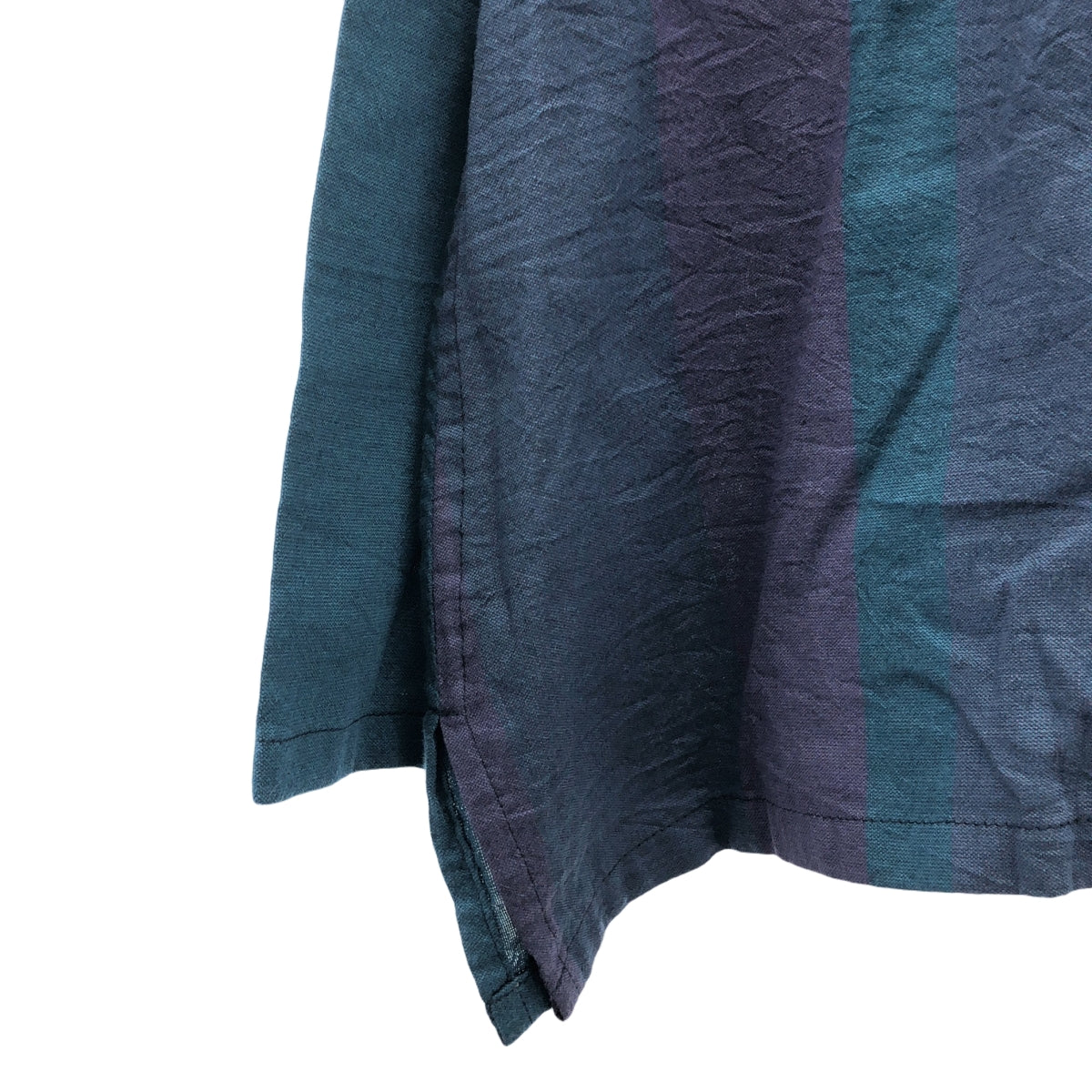 [新] tamaki niime | fuwa-T 碎布棉質襯衫 | F |海軍 |女性的