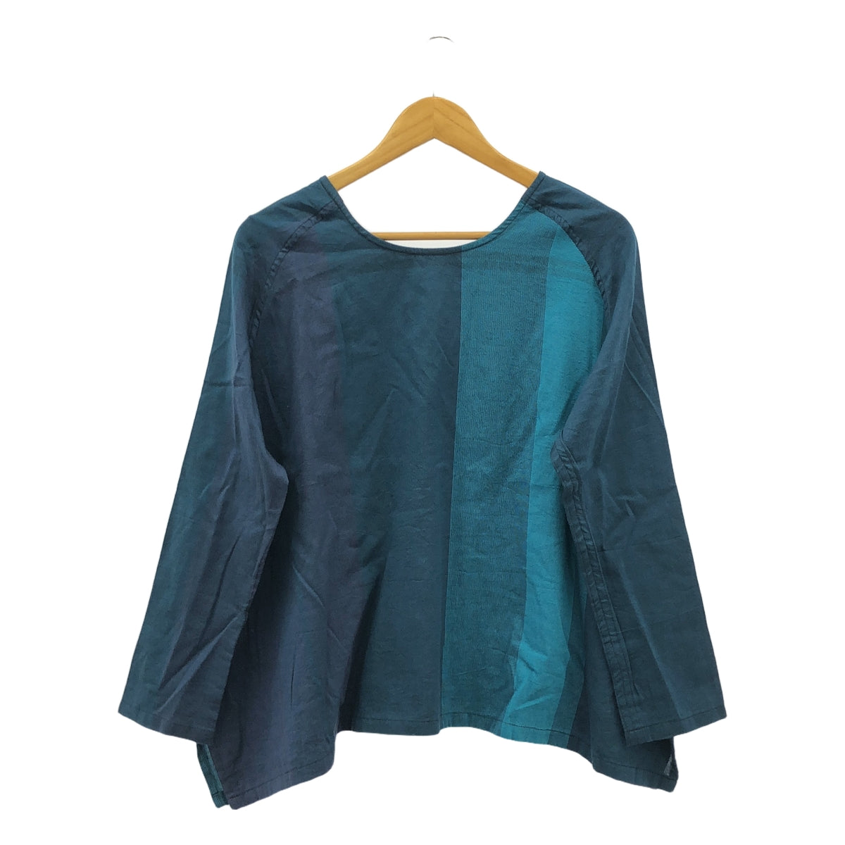 [新] tamaki niime | fuwa-T 碎布棉質襯衫 | F |海軍 |女性的