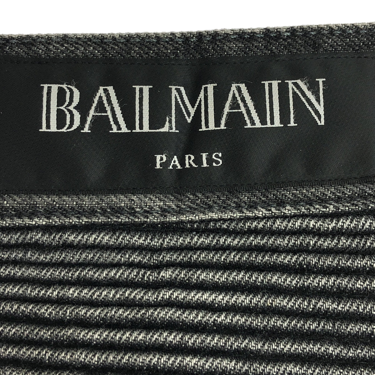 BALMAIN / バルマン | ダメージ加工 蛇腹 バイカー デニムパンツ BALMAIN / バルマン | ダメージ加工 蛇腹 バイカー デニムパンツ