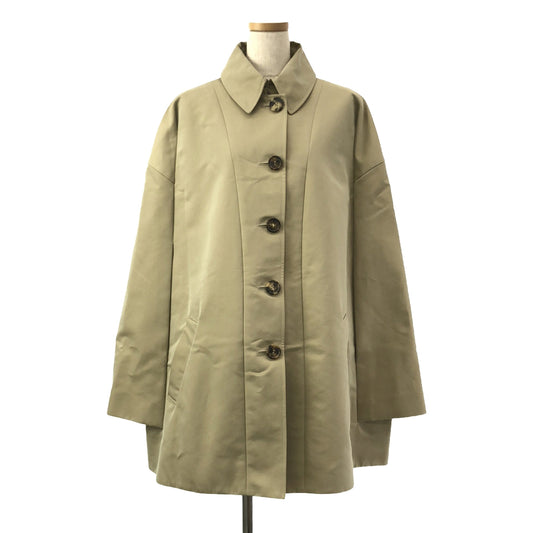 [Good Condition] CELINE | Phoebe Period Cotton with Silk Lining Trench-Style Poncho Cape Coat | Size 40 | Beige | Women's