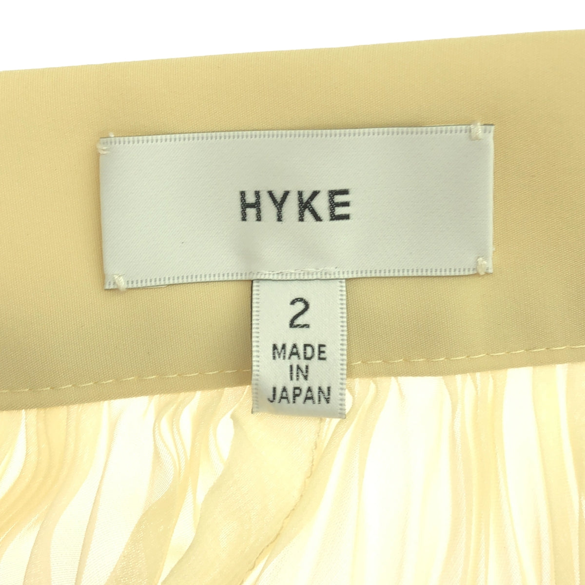 HYKE / ハイク | シアー プリーツ スカート | 2 | クリーム系 | レディース