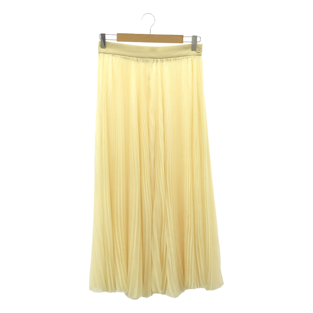 HYKE / 하이크 | 시어 플리츠 스커트 | 2 | 크림계 | 여성