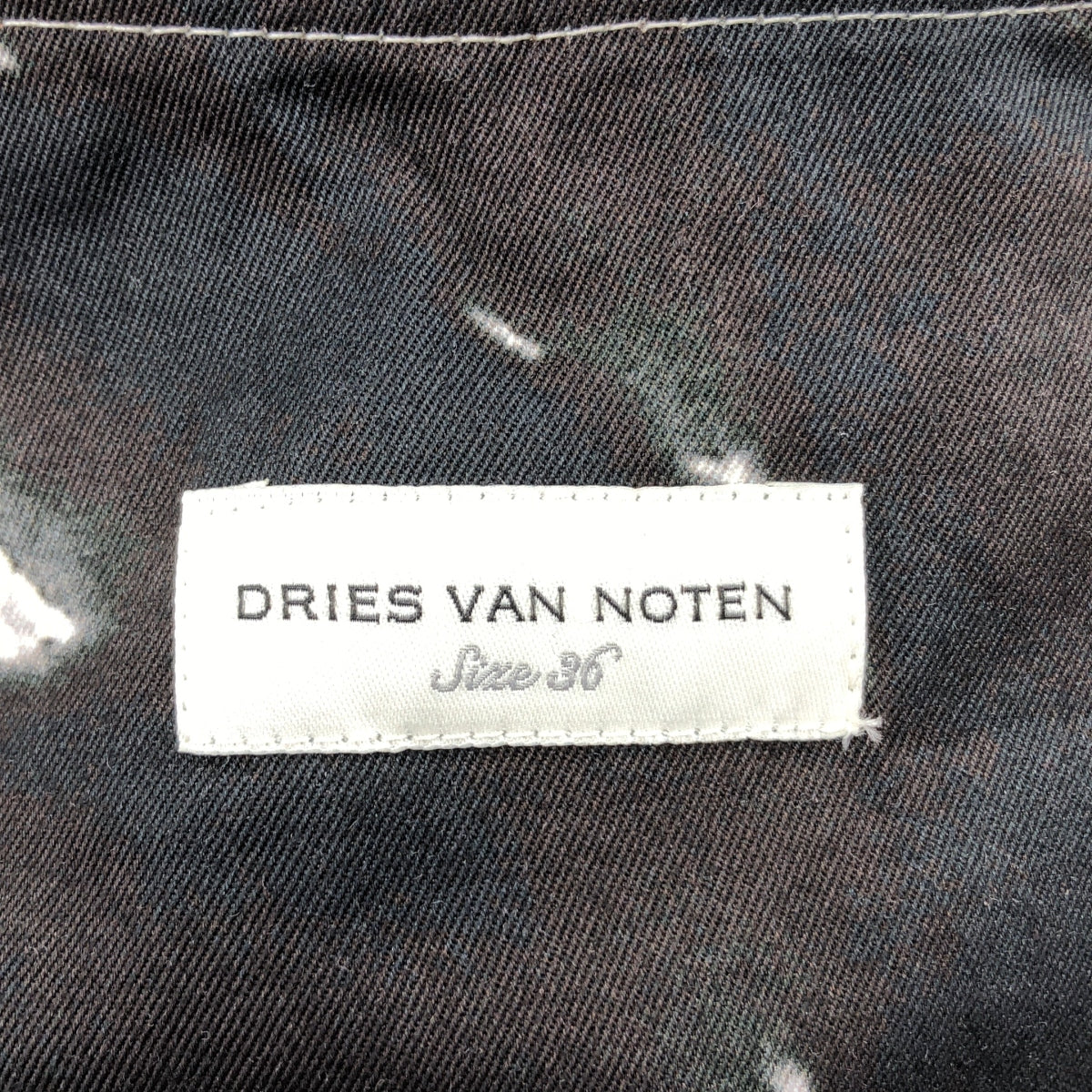 DRIES VAN NOTEN / 드리스 반 노튼 | 코튼 총 무늬 오버 실루엣 인사이드 아웃 원피스 | 36 | 여성