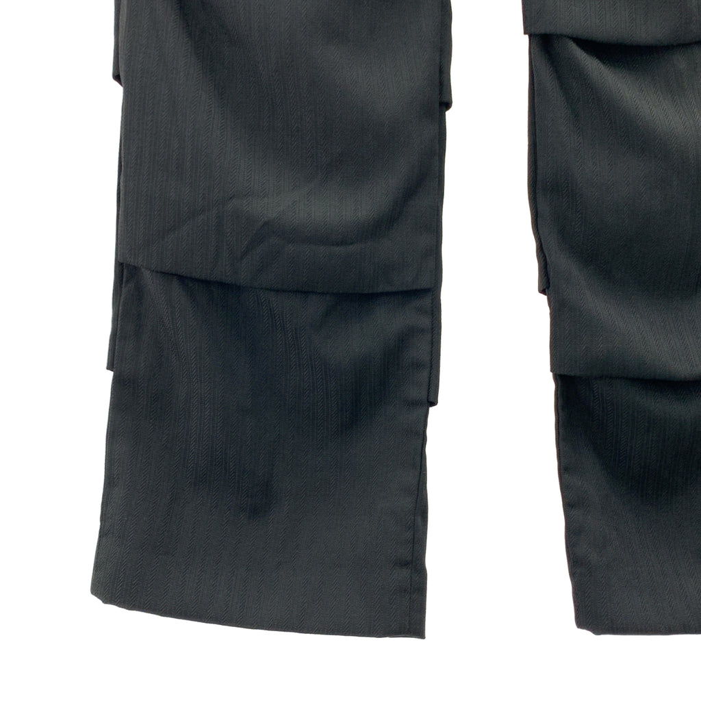 COMME des GARCONS HOMME PLUS / コムデギャルソンオムプリュス | 2019SS | ポリエステル 製品加工 ジャガード 蛇腹 スラックス パンツ / 総裏地 | L | メンズ