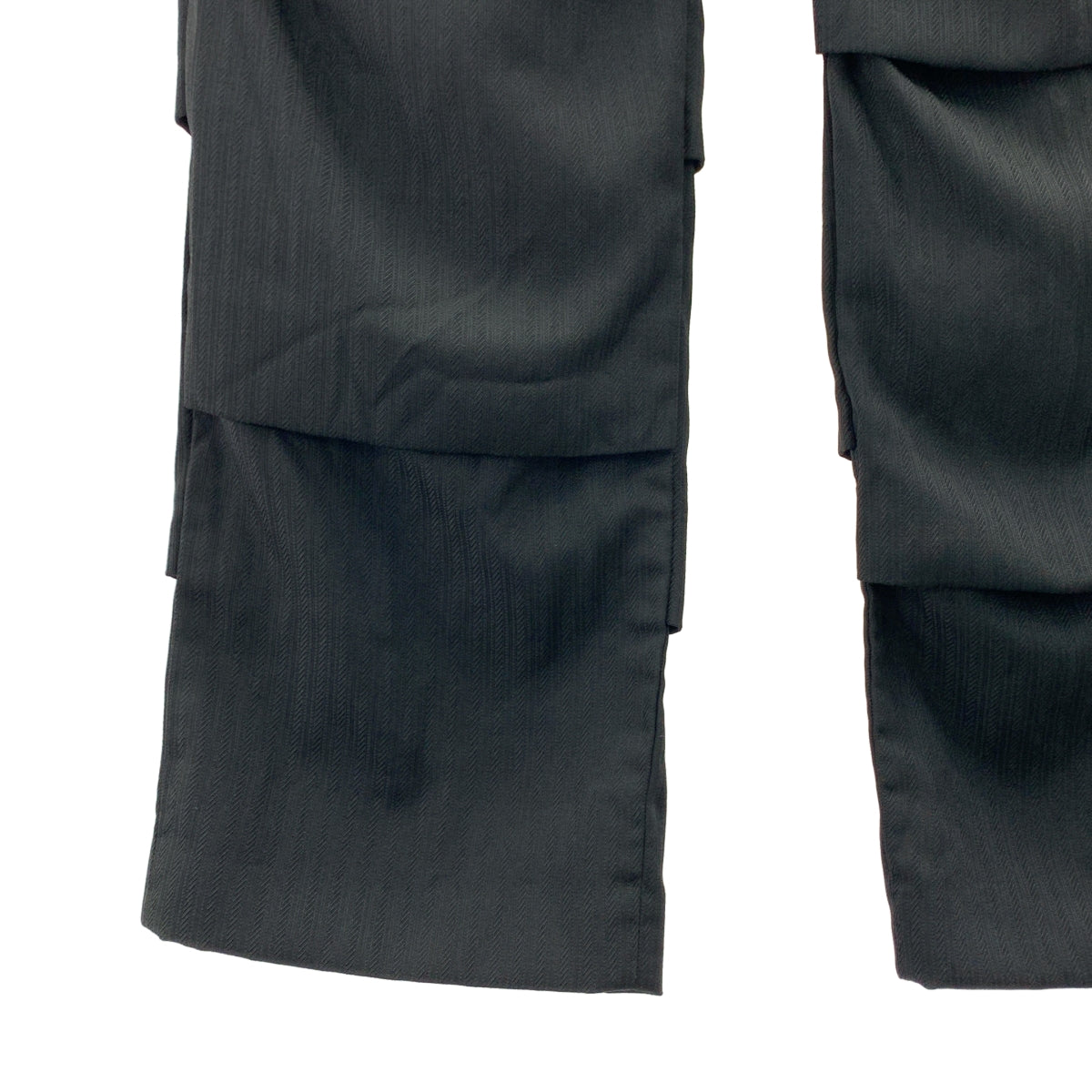 COMME des GARCONS HOMME PLUS / コムデギャルソンオムプリュス | 2019SS | ポリエステル 製品加工 ジャガード 蛇腹 スラックス パンツ / 総裏地 | L | メンズ
