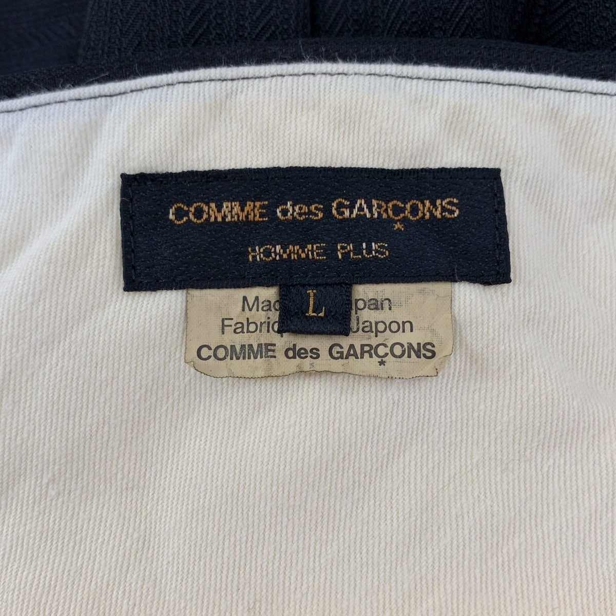 COMME des GARCONS HOMME PLUS / コムデギャルソンオムプリュス | 2019SS | ポリエステル 製品加工 ジャガード 蛇腹 スラックス パンツ / 総裏地 | L | メンズ
