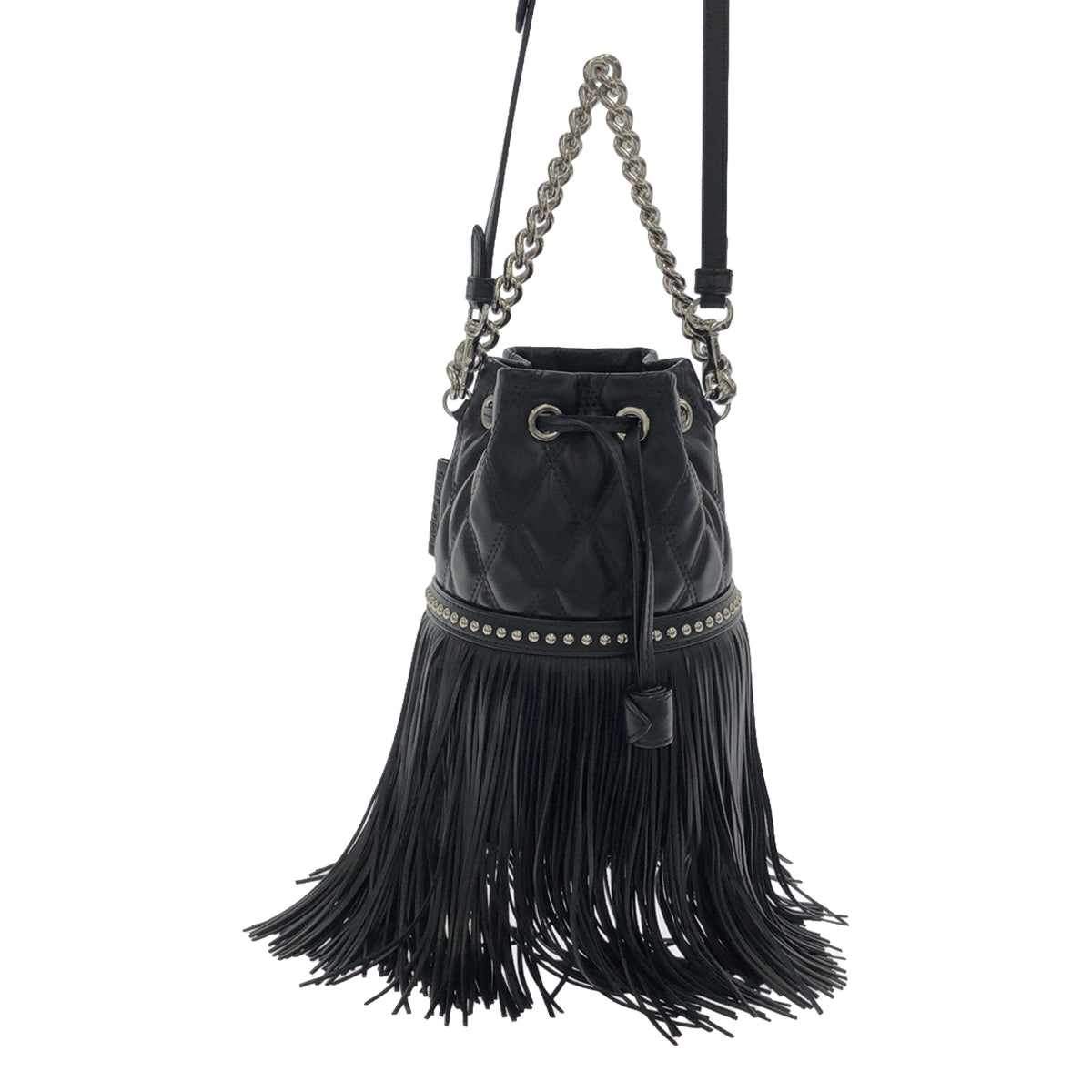 J&M DAVIDSON / ジェイアンドエムデヴィッドソン | QUILTED MINI FRINGE STUDS CARNIVAL BAG カーニバル チェーンハンドル ショルダーバッグ |