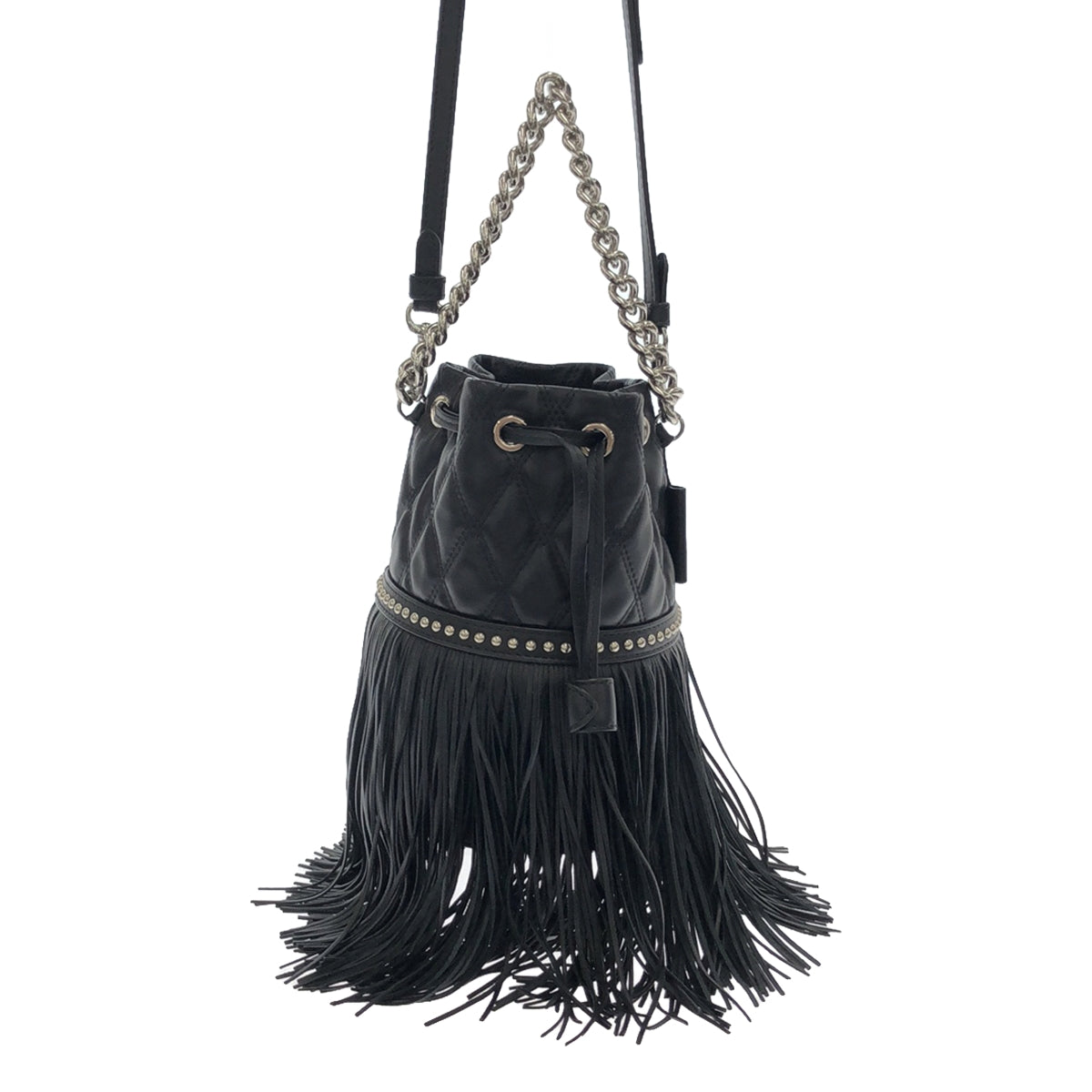 J&M DAVIDSON / ジェイアンドエムデヴィッドソン | QUILTED MINI FRINGE STUDS CARNIVAL BAG カーニバル チェーンハンドル ショルダーバッグ |