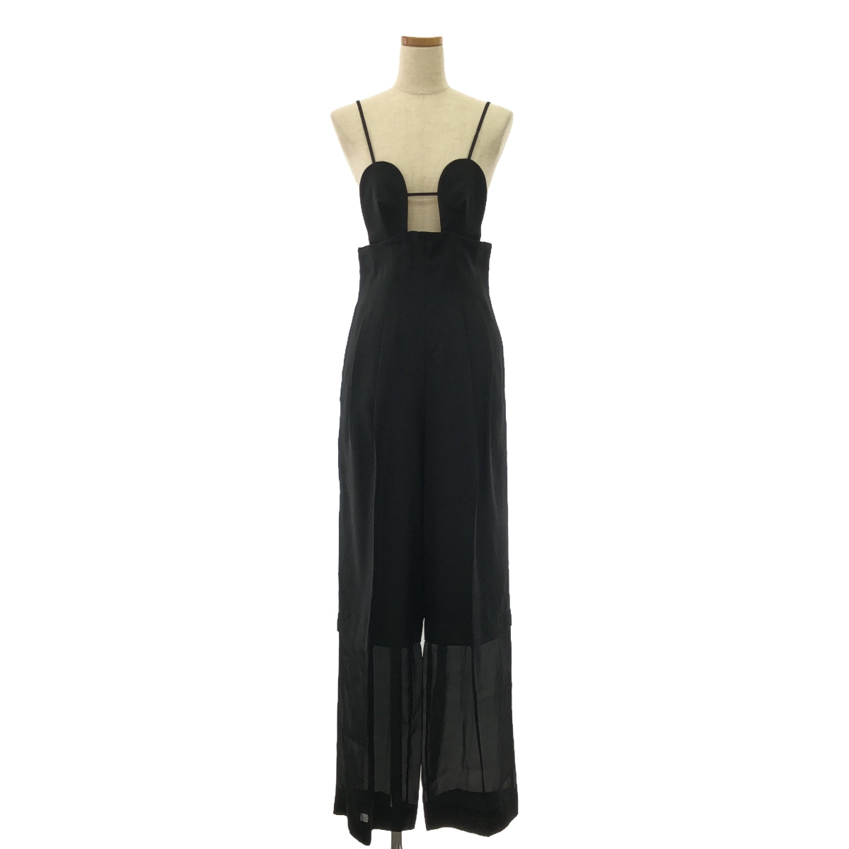 [New] FETICO | COMBINED ORGANZA 2WAY BRA JUMPSUITS | 2 | Black | Women's