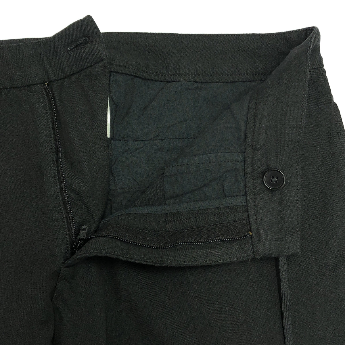 Maison Margiela / 메종 마르젤라 | DRAWSTRING PANTS / 드로우 스트링 슬랙스 팬츠 | 46 | 블랙 | 남성