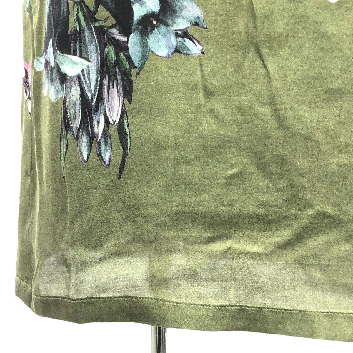 DRIES VAN NOTEN / ドリスヴァンノッテン | 2023AW | フラワープリント プルオーバー ワンピース | 36 | カーキ/ネイビー | レディース