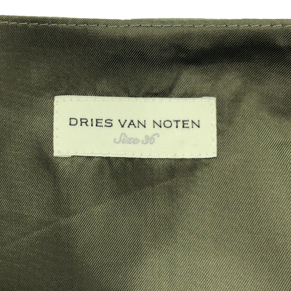 DRIES VAN NOTEN | 2023AW | 花卉印花套頭洋裝 | 36 | 卡其色/海軍藍 | 女款