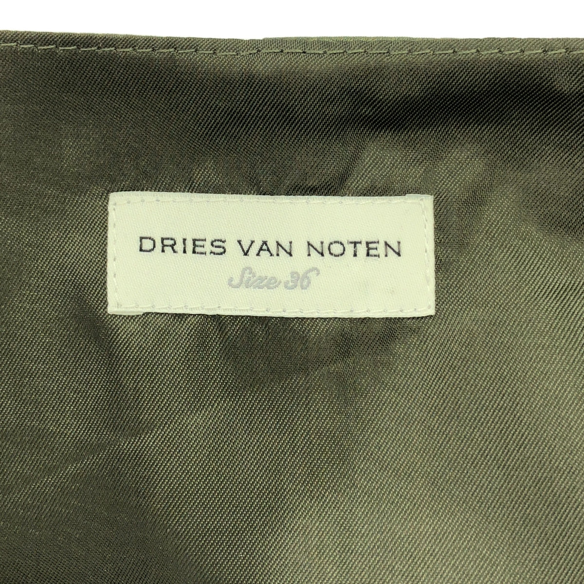 DRIES VAN NOTEN / ドリスヴァンノッテン | 2023AW | フラワープリント プルオーバー ワンピース | 36 | カーキ/ネイビー | レディース