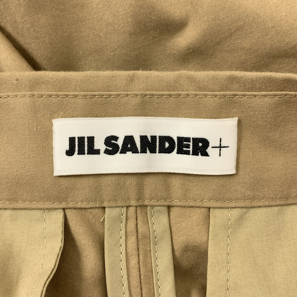JIL SANDER+ / 질산더 플러스 | 2025SS | 로고 자수 코튼 와이드 치노 팬츠 | 34 | 여성