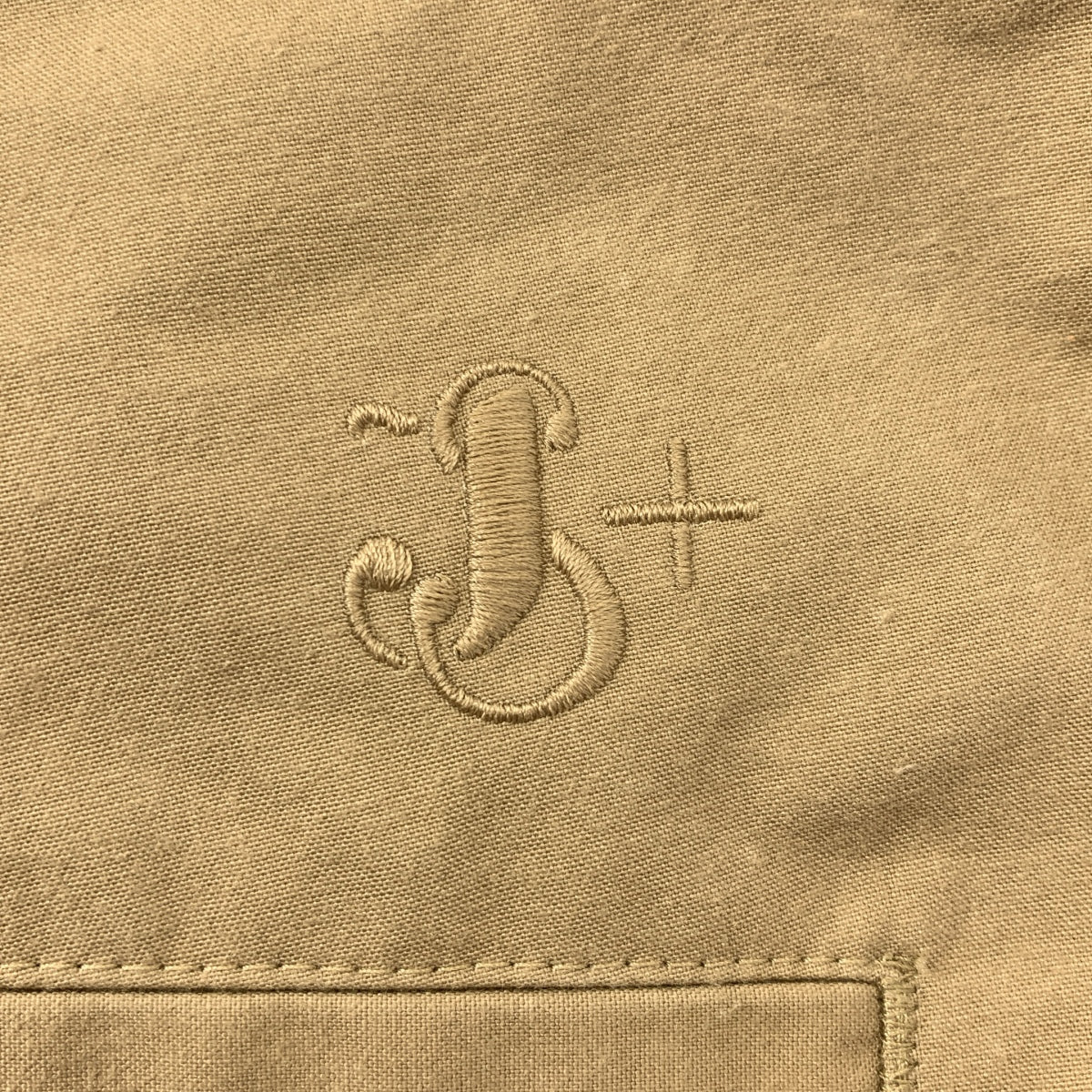 JIL SANDER+ / 질산더 플러스 | 2025SS | 로고 자수 코튼 와이드 치노 팬츠 | 34 | 베이지 | 여성