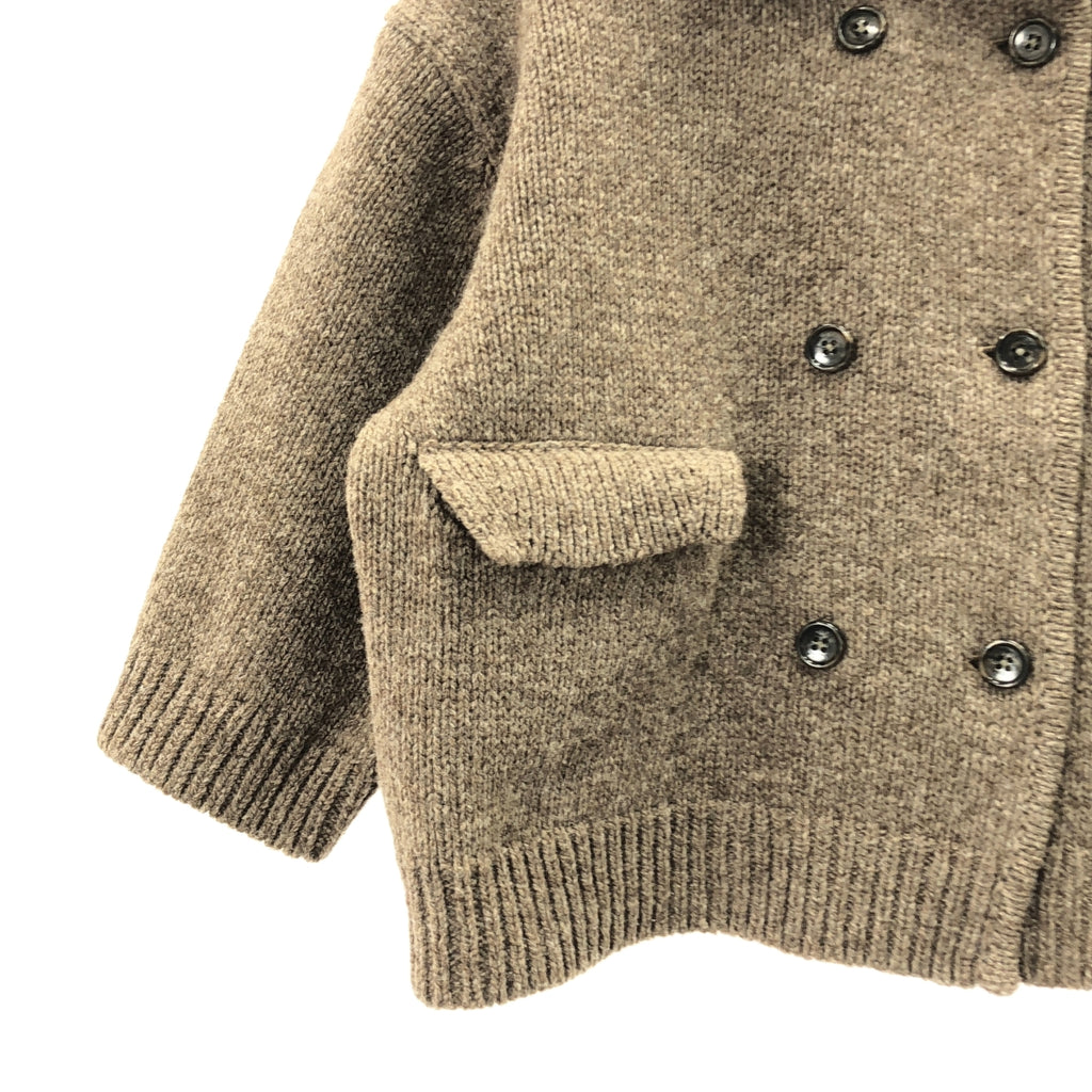 【美品】  JOURNAL STANDARD / ジャーナルスタンダード | 2025AW | LANAMORETTA CROP / ダブル ニット ジャケット | F | ダークブラウン | レディース