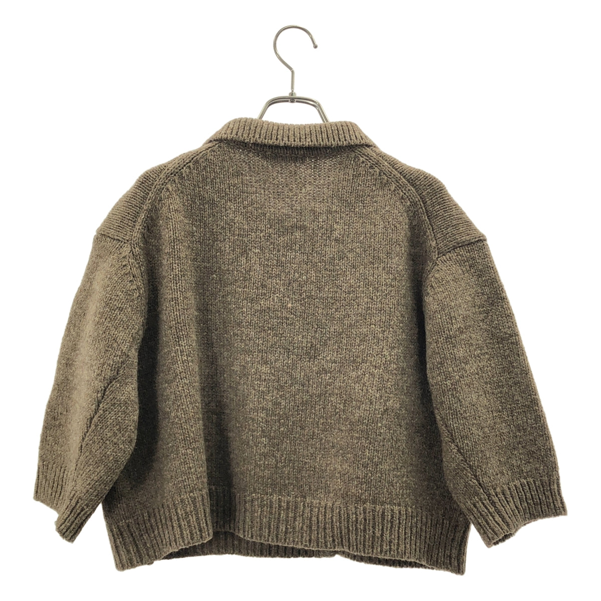 【成色極佳】JOURNAL STANDARD | 2025秋冬系列 | LANAMORETTA 短版雙面針織外套 | F碼 | 深棕色 | 女款