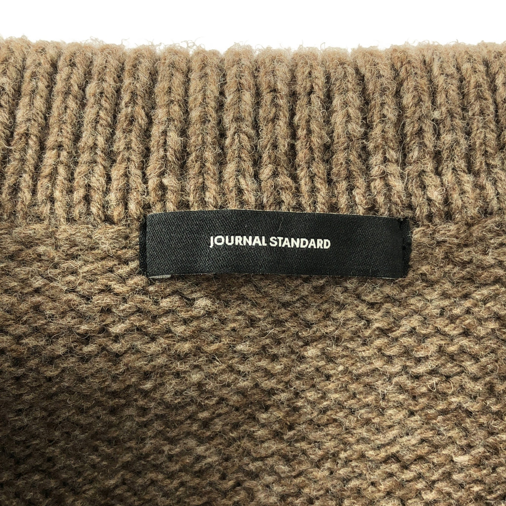 【美品】  JOURNAL STANDARD / ジャーナルスタンダード | 2025AW | LANAMORETTA CROP / ダブル ニット ジャケット | F | ダークブラウン | レディース