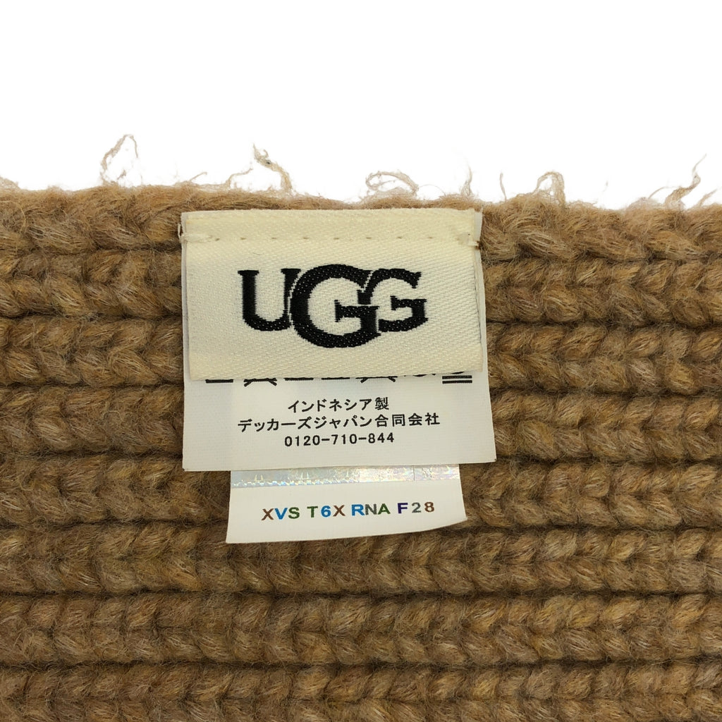 UGG / 아그 | 울 로고 가죽 패치 스톨 머플러 |