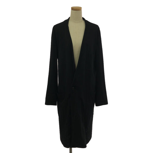 Y's / Y's Yohji Yamamoto | 2019SS | Punching No-collar Long Cardigan | 2 | Black | Women's