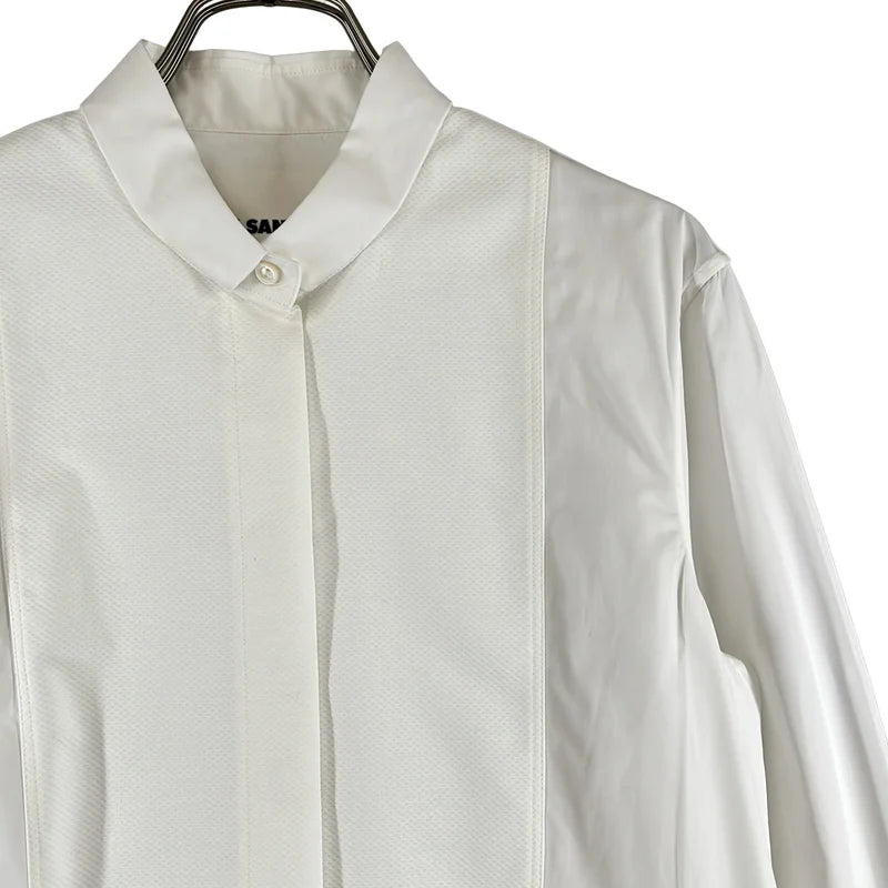 JIL SANDER / ジルサンダー | コットン フロント スタンドカラー ドレスシャツ | 32 | レディース