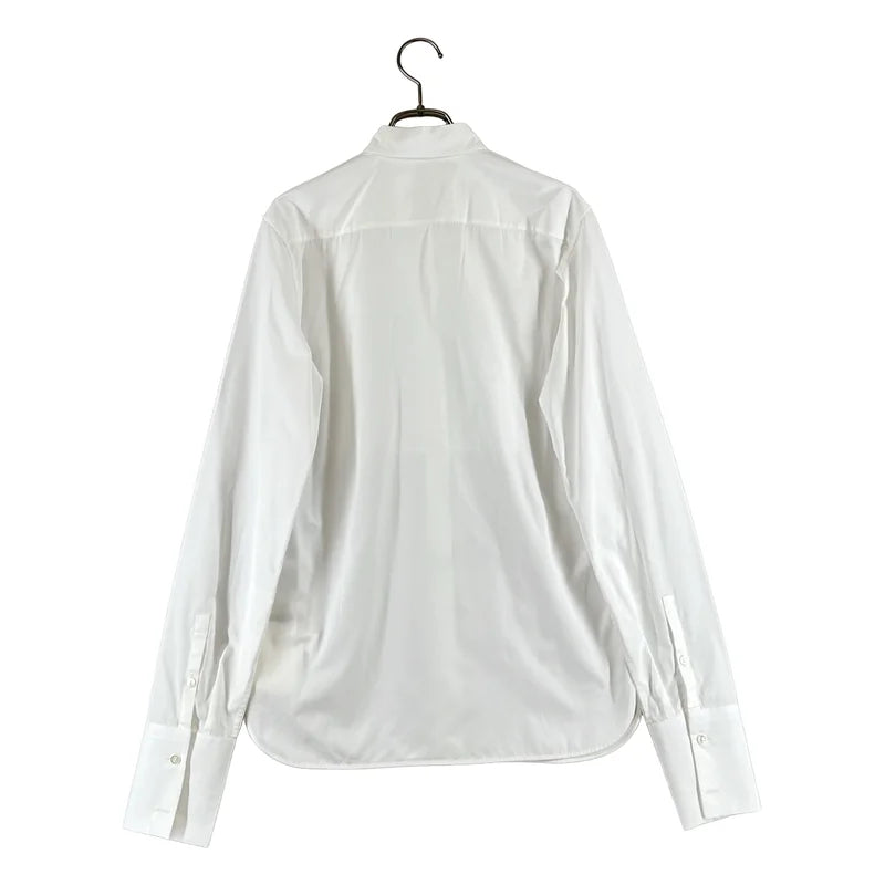 JIL SANDER / ジルサンダー | コットン フロント スタンドカラー ドレスシャツ | 32 | レディース