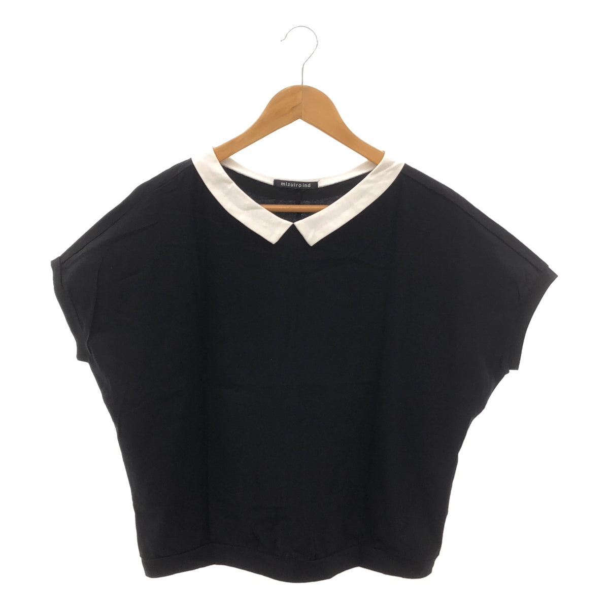 mizuiroind / Mizuiroind | Shirt collar dolman T-shirt | Black x White | Women's