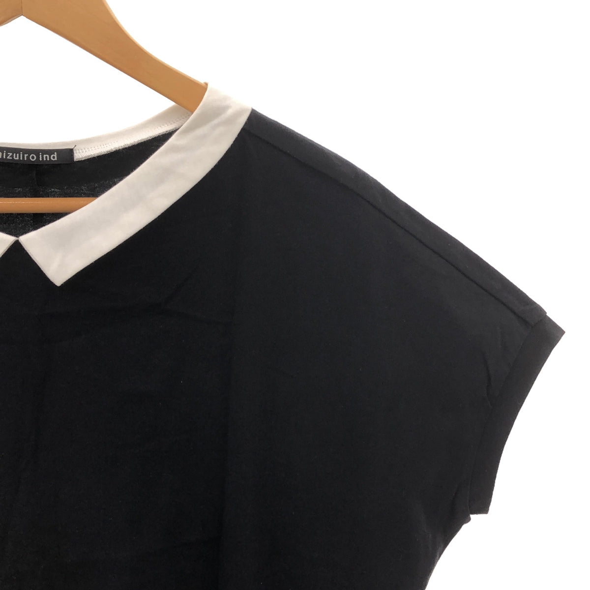 mizuiroind / Mizuiroind | Shirt collar dolman T-shirt | Black x White | Women's