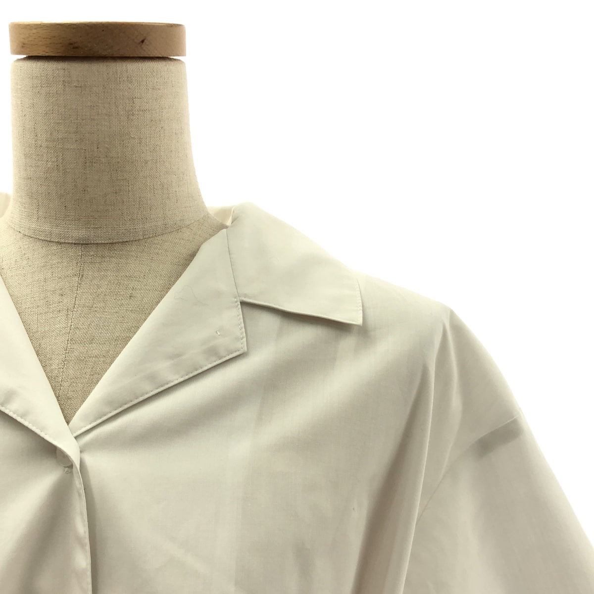 【美品】  BLUE LABEL CRESTBRIDGE / ブルーレーベル・クレストブリッジ | クレストブリッジチェック 切替 オープンカラー 半袖 シャツワンピース | S | ホワイト | レディース