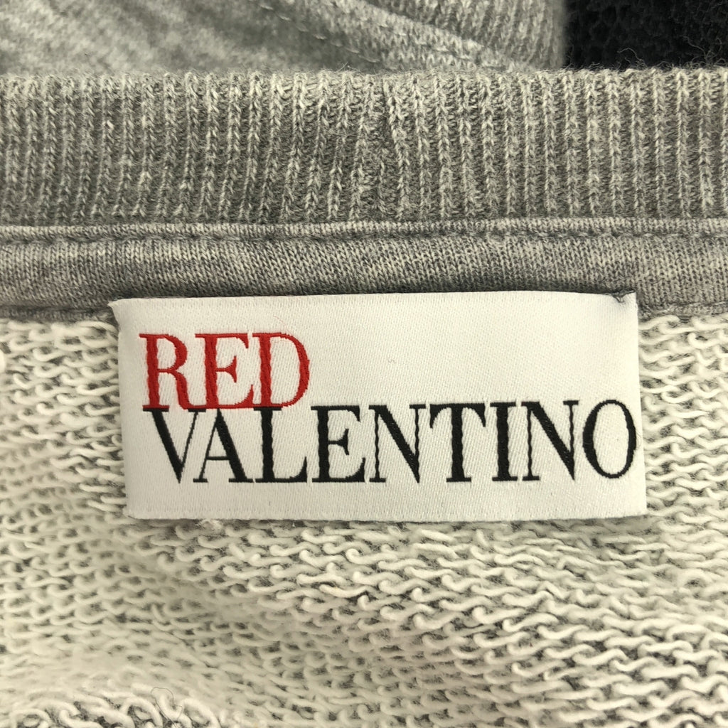 RED VALENTINO / 레드 발렌티노 | 리본 장식 튜 도킹 스웨트 원피스 | S | 그레이 | 여성